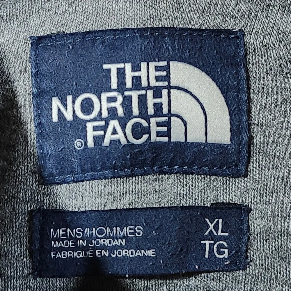 The North Face Mens XL Gray Sherpa Lined Quarter Snap Fleece Pullover Jacket